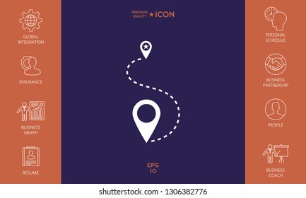 Location symbol Icon. Graphic elements for your design