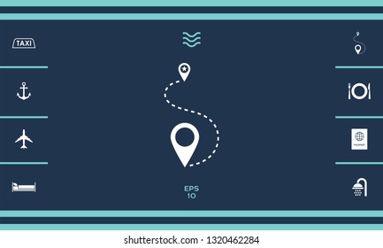 Location symbol Icon. Graphic elements for your design