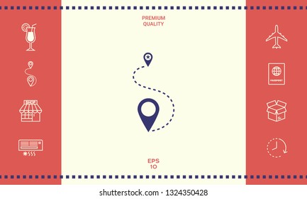 Location symbol Icon. Graphic elements for your design