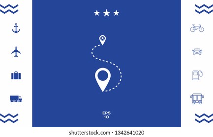 Location symbol Icon. Graphic elements for your design