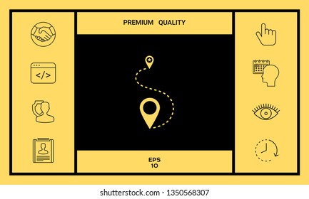 Location symbol Icon. Graphic elements for your design