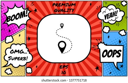 Location symbol Icon. Graphic elements for your design