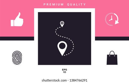 Location symbol Icon. Graphic elements for your design