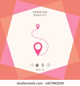 Location symbol Icon. Graphic elements for your design