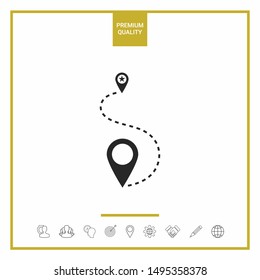 Location symbol Icon. Graphic elements for your design