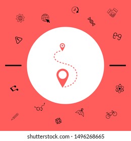 Location symbol Icon. Graphic elements for your design