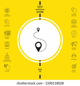 Location symbol Icon. Graphic elements for your design