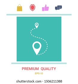 Location symbol Icon. Graphic elements for your design