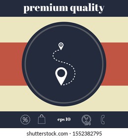 Location symbol Icon. Graphic elements for your design