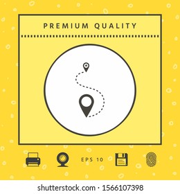 Location symbol Icon. Graphic elements for your design