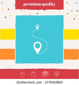 Location symbol Icon. Graphic elements for your design