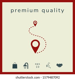 Location symbol Icon. Graphic elements for your design