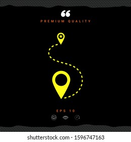 Location symbol Icon. Graphic elements for your design