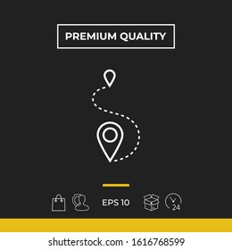 Location symbol Icon. Graphic elements for your design