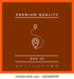 Location symbol Icon. Graphic elements for your design