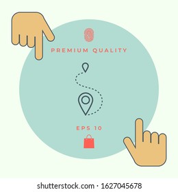 Location symbol Icon. Graphic elements for your design