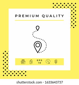 Location symbol Icon. Graphic elements for your design