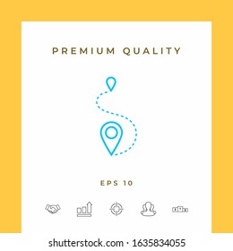 Location symbol Icon. Graphic elements for your design