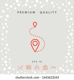 Location symbol Icon. Graphic elements for your design