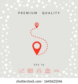 Location symbol Icon. Graphic elements for your design