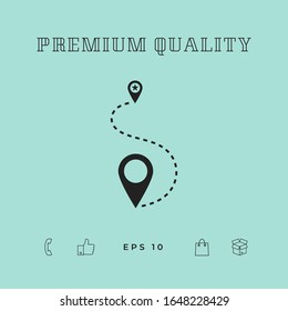Location symbol Icon. Graphic elements for your design