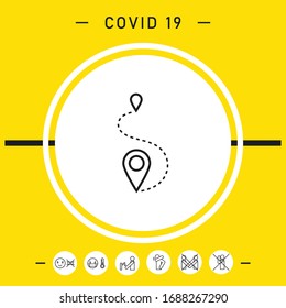 Location symbol Icon. Graphic elements for your design