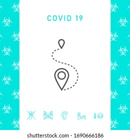 Location symbol Icon. Graphic elements for your design