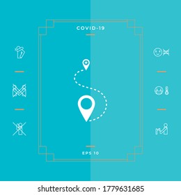 Location symbol Icon. Graphic elements for your design