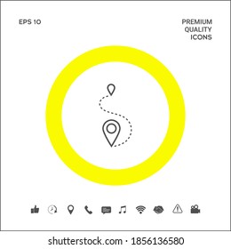 Location symbol Icon. Graphic elements for your design
