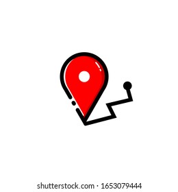Location symbol, to indicate a location, in a modern style flat design