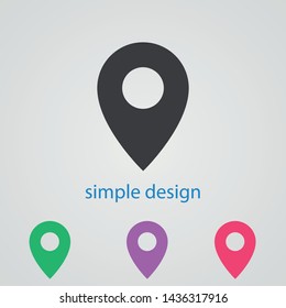 Location Symbol and mark on the map vector icon.A sign of a route. An illustration  of gps navigation and coordinates .