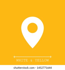 Location symbol and mark on the map vector icon.A sign of a route. An illustration of gps navigation and coordinates. A label on the map.