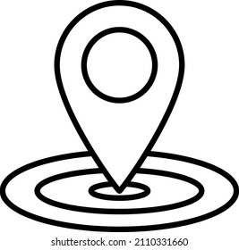 Location Symbol Outline Icon Vector
