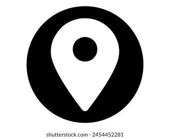 Location symbol silhouette vector art