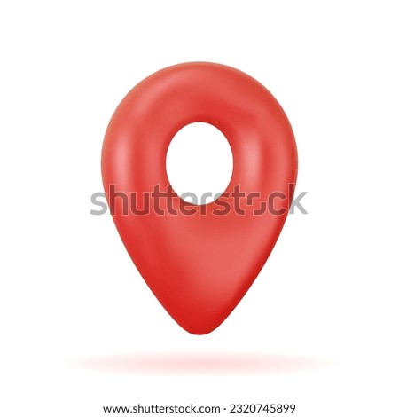 Location symbol vector 3d icons in a minimalistic style for the interface of applications and web pages. Ui design. Navigation concept.