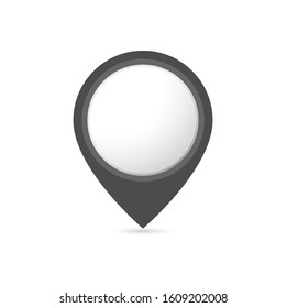Location symbol - vector. Pin icon in flat style. Pointer icon isolated