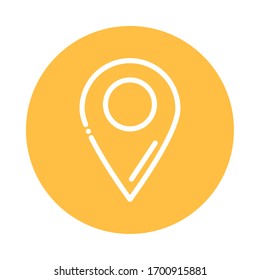 location tag block and flat style icon vector illustration design