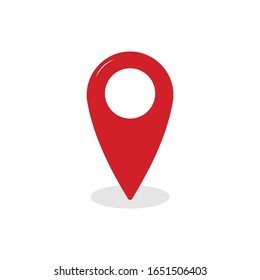 Location Tags Icon vector with red color.