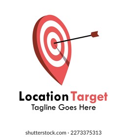 Location target logo template illustration