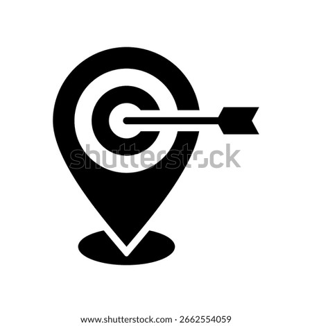 Location Targeting Icon Glyph Vector Illustration