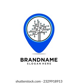 Location technology logo design inspiration