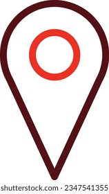 Location Thick Line zwei Farbsymbole für die persönliche und kommerzielle Nutzung.
