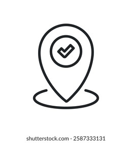 Location thin line icons. Perfect pixel on transparent background 