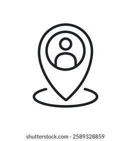 Location thin line icons. Perfect pixel on transparent background