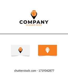 Location Ticket Logo Design Template