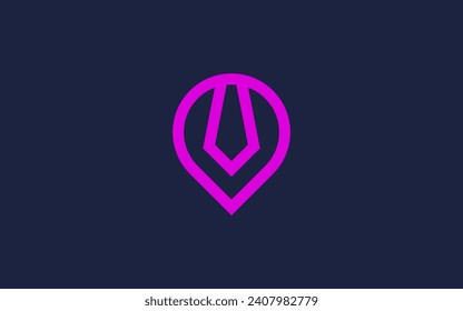 location with tie logo icon design vector design template inspiration