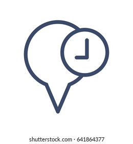 Location Time Icon Vector Illustration 