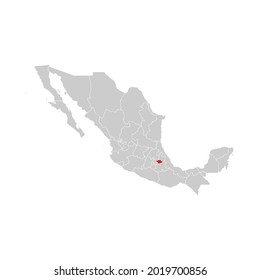 Lage von Tlaxcala in Mexiko Karte Vektorgrafik