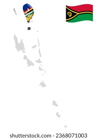 Location Torba Province on map Vanuatu. 3d location sign  of  Torba. Quality map with  provinces of  Vanuatu for your design. Oceania. EPS10.