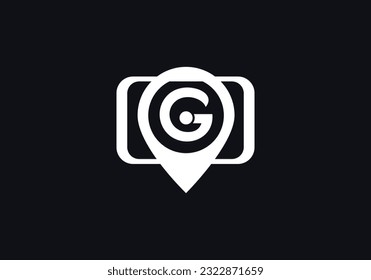 Location Track sign. Location symbol on phone tab with letter vector